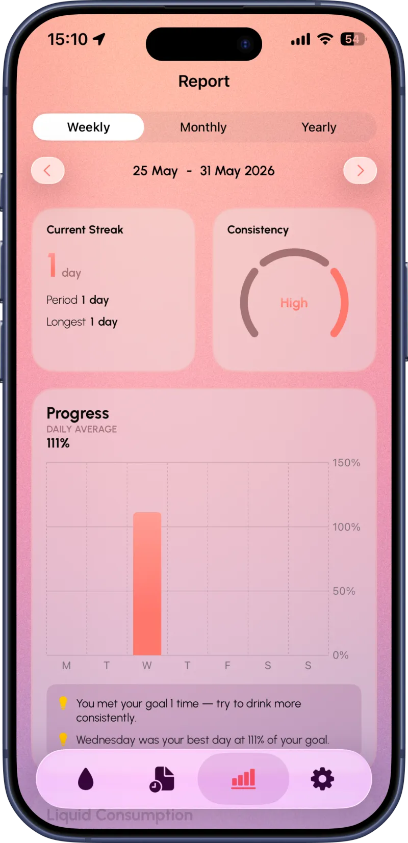 Consumption report